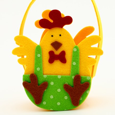 Easter decor basket "Cockerels in pants" 7x10x18 cm-2