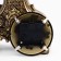 Table fireplace clock "Rococo", H-38 cm, di-10 cm dial, bronze