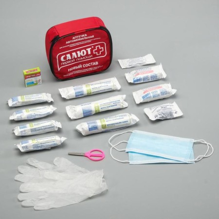 Automobile first -aid kit "Salute" Composition 2024, by order 1080n, soft case