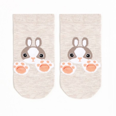 Women's socks "hare", light beige color, size 36-40-1