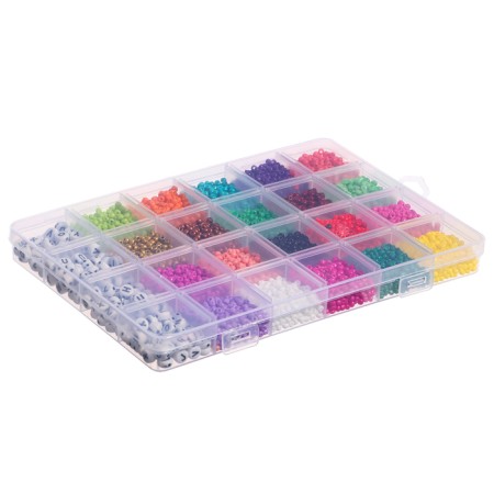 Set for creativity "Create your decoration", beads, letters, 24 types-5