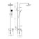 The shower system Timo Torne SX-4320/03, single-leaf, tropical shower, hand watering can, black