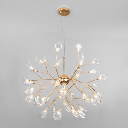 Lamella chandelier, 45x3W G4, color gold