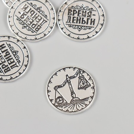 Souvenir wallet metal "Time - Money" 2x2 cm-1