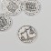 Souvenir wallet metal "Time - Money" 2x2 cm