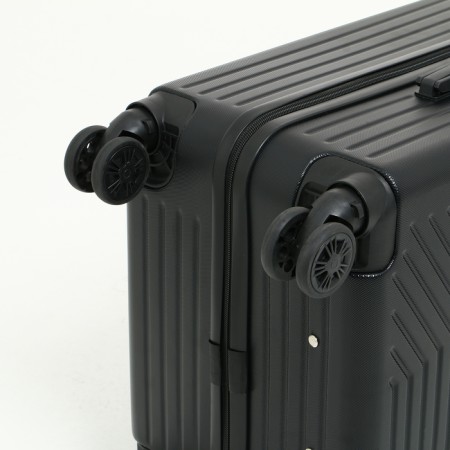 Average suitcase 24 "on a zipper, code lock, 4 wheels, black color-6