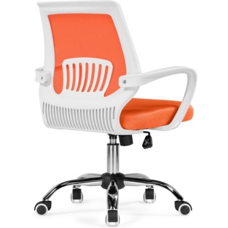 Children's armchair Ergoplus metal/fabric, chrome/orange 61x55x84 cm-4