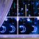 Garland “fringe” 2.7 × 0.9 m with nozzles “month”, IP20, transparent thread, 138 LED, white glow, 8 modes, 220 V