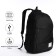 A backpack with a zipper, with USB, 4 outer pockets, bag, pencil case, black color