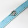 Collar "crown" with metal decor and rhinestones, 36 x 1.4 cm, Osh 24-31, blue