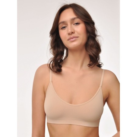 Female top on thin straps in the rubber Mirey Top V-Cutout Spala Stretta, size 46-48, bodily color-4