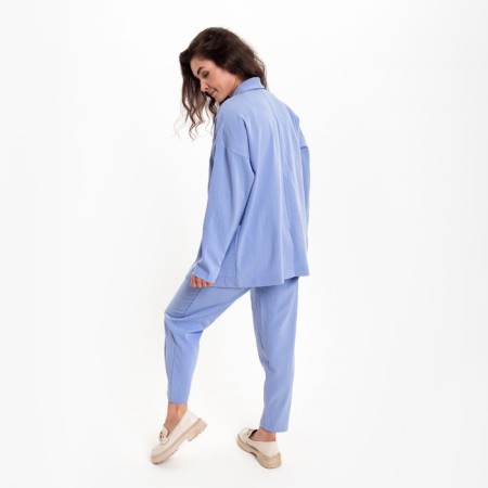 Women's everyday set (jacket and trousers), blue, size 44-6