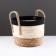 Storage basket "Peru", with handles, 26 x 22 x 21 cm, natural, black