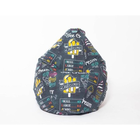 The pear-pear chair is a large diameter 90 cm, height 135 cm, Aiskrim Print
