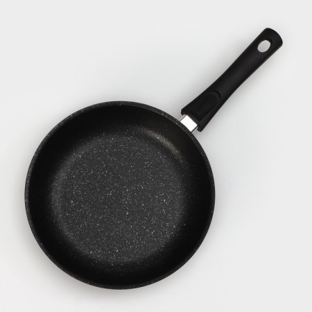 Pan, d = 26 cm, removable handle, glass cover, anti -stick coating, dark marble color-2