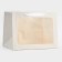 Gift package with a wide bottom and window 25 x 19 x 18 cm, white