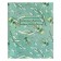 A notebook of 96 sheets in a cage, Greeenery Patterns, cover coated cardboard, glossy lamination, offset block, 2v mix