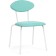 Stol on a metal frame Mareon skiing metal/velor, white/blue 47x55x79 cm