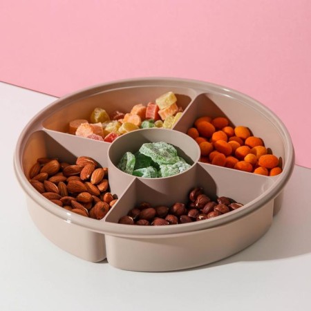 Menzhitsa with a lid, 5 sections, cappuccino color-2