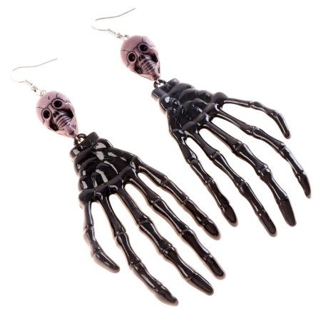 Carnival earrings "Skeleton", Mix colors-3