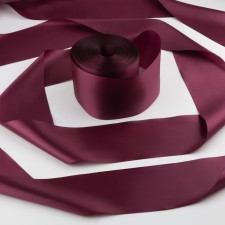 Satin tape, 100 mm × 100 ± 5 m, burgundy color