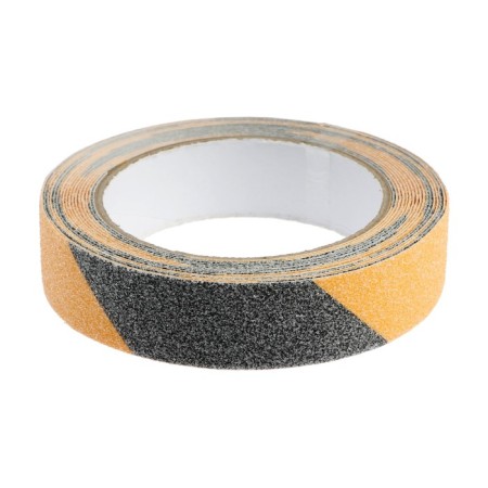 The adhesive tundra ribbon, anti-slip, black and yellow, 25 mm x 5 m