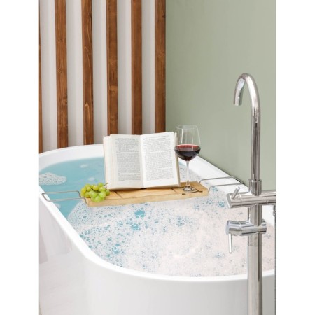 Savanna SPA bathroom shelf, 74-95 × 20.3 × 2.5 cm, bamboo-1