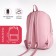 School backpack from textiles 2 of the lightning department, 3 pockets, pink color