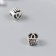 Bead for creativity Metal "Two hearts with a crown" silver 1x1 cm