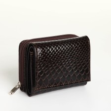Women's wallet with lightning, brown color