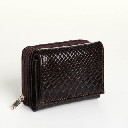 Women's wallet with lightning, brown color