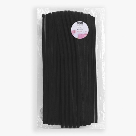 Decorative gum with transparent inserts, 27 mm, 10 ± 1 m, black color-2