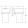 Holder with a glass, matte crystal, chrome, fbs