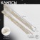 Clips "ice" triple continuous, white color in gold