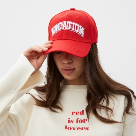 MIST "VACATION" baseball cap, red color, size 56-58