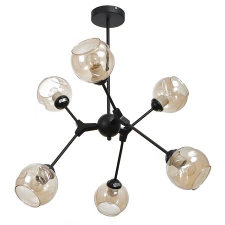Chandelier 76801/6 6x60W E27, black/amber, 66x66x65 cm-3