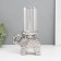 Ceramics candlestick, glass for 1 candle "Elephant" d = 8 cm silver 16x10x27 cm