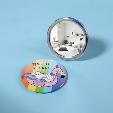Mirror "Relax", D = 7.5 cm, multi -colored-2