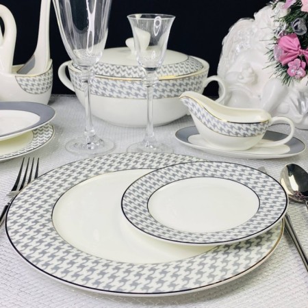 Set of plates Lenardi Earl Grey, D = 16.5 cm, 6 pcs