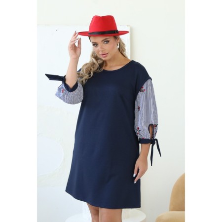Women's dress, size 62, blue color-6