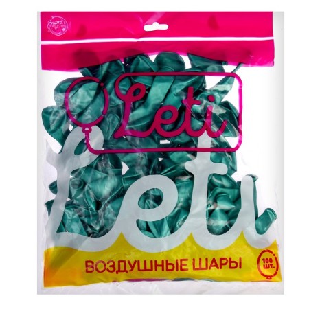 Latex ball 5 ", chrome, set of 100 pcs., Biryuza color-1