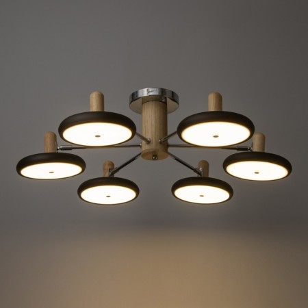 Julia chandelier 6xLED 144W 3000-6000K black-chromium 80x80x22 cm-2