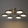 Julia chandelier 6xLED 144W 3000-6000K black-chromium 80x80x22 cm