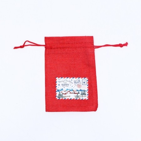 Gift bag with thermal monklake, 10 x 14 cm, red-1