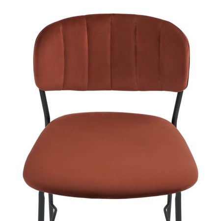 Bar stool Eirill, 560 × 475 × 990 mm, velor, brick color-8