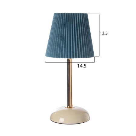 Table lamp "Lika" 1x40W E27 white/gold/blue 15x15x32.5cm-7
