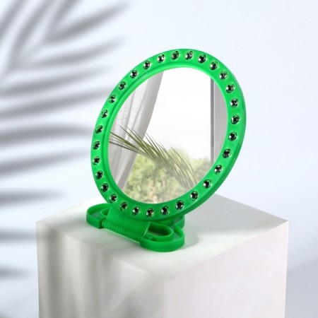 Mirror desktop, mirror surface d = 12 cm, packing 10 pcs, green color-1