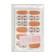 Lacquer strips for manicure set 12pcs B194 Flowers with sparkles of orange/silver nakl QF