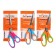 Office scissors 21 cm, plastic handles with rubber inserts, mix