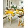 Kitchen kit: Apple Blossom, tablecloth 140x150 cm, napkins 40x40 cm - 4 pcs, yellow color